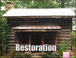 Historic Log Cabin Restoration  Ramseur, North Carolina